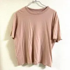 ピンクベージュ Tシャツ XL 100%コットン