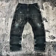 90s 38×34 USA製 Carhartt 極上フェード 一点物 雰囲気抜群