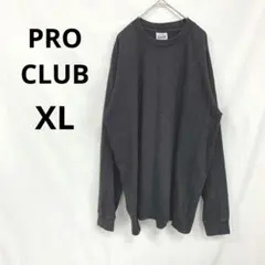 プロクラブ▶長袖Tシャツ 黒 無地 ヘビーウェイト XL 綿100%のサムネイル
