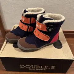 専用✨ DOUBLE-B キッズブーツ ネイビー/オレンジミキハウス　16cm