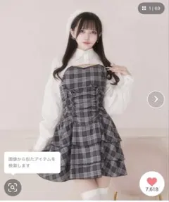 bubbles ガーリープリーツワンピース ブラック チェック - メルカリ
