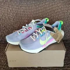 NIKE TRAIL ランニングシューズ グレー/ピンク/イエロー/グリーン