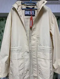 (未使用)DIESEL ナイロンフーデッドロングコート
