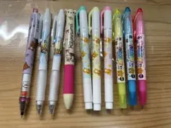 リラックマシャープペンシル、蛍光ペン、ボールペン10本セット