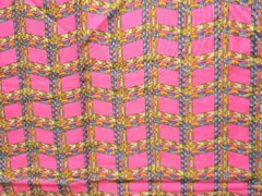 幾何学模様 綿生地 ピンク 約110cm