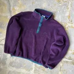 90S USA L.L.Bean スナップT パープル エルエルビーン