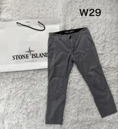 QR鑑定済み Stone Island W29 チノパンツ ストレッチ グレーのサムネイル