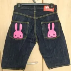 CUNE.キューンハーフジーンズ*28インチ*濃紺*美品*ピンクウサギ