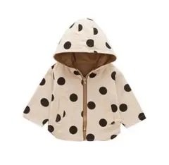 キッズ　ドット　ジャケット　アウター　長袖　春　110 リバーシブル