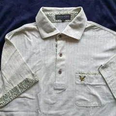 LYLE &SCOTT　ポロシャツ　メンズM グリーン花柄　半袖のサムネイル