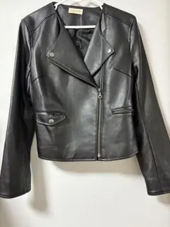 PLST ブラック レザージャケット L