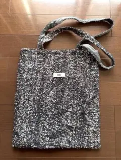 Uhr スパンコール トートバッグ グレー