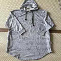 オーバーサイズ グレープリント パーカー Lサイズ