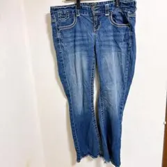 ストレートデニムパンツ ウォッシュ　【3XL】