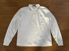 FRED PERRY ホワイト長袖ポロシャツ M3636