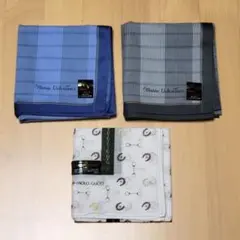 紳士用　ハンカチ　3枚　mario valentino PAOLO GUCCI