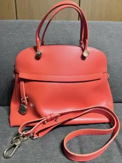 FURLA パイパーM 2wayショルダーバッグ オレンジ