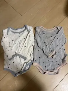 BREEZE 星柄長袖肌着 2枚セット 80