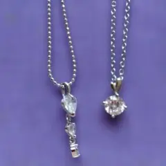 匿名発送☆ジルコニア　ダイヤネックレスセット