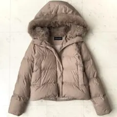 極美品 アーバンリサーチ ラビットファー ダウンジャケット フード ベージュ
