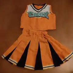 チアガール　ダンス　セットアップ　オレンジ　チアリーディングのサムネイル