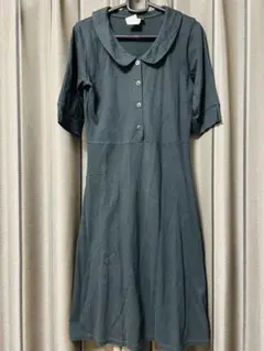 Agnes b. 襟付き　ワンピース　半袖 アニエスベー