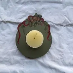 クリスマスリースデザインキャンドルホルダー