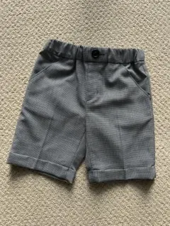 グレー チェック柄 ハーフパンツ105センチ