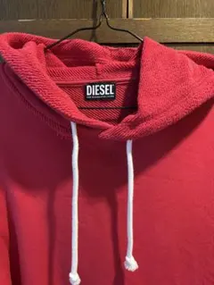 DIESEL パーカーとショートパンツ レッド セットアップ - メルカリ