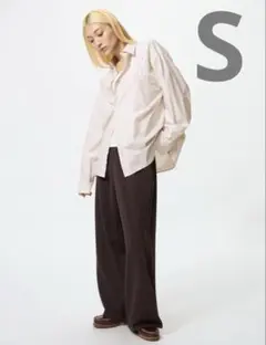 UNIQLO スエットワイドパンツ　ダークブラウン　Sサイズ