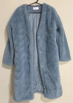 AZUL by moussy ボア　ロングコート　Vコート