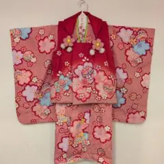 七五三 9点セット 着物 3歳 90~100センチ 花々のしらべ - メルカリ