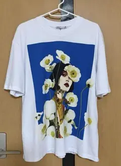 ZARA 花柄プリント Tシャツ Sサイズ ホワイト