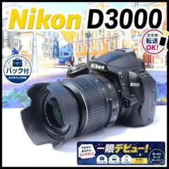 一眼レフセット SD付 Nikon D3000 バッグ付 初心者向け ニコン Nikon D3000 バッグ付 初心者向け 一眼レフセット SD付 - メルカリ