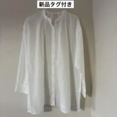 新品タグ付き　ルノンキュール　襟タックルバンドカラーシャツのサムネイル