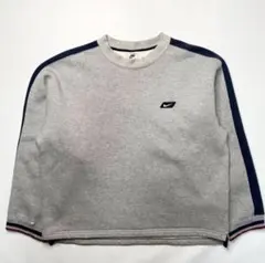 90s 白タグ XL NIKE ナイキ スウェット グレー 灰色 デカロゴ