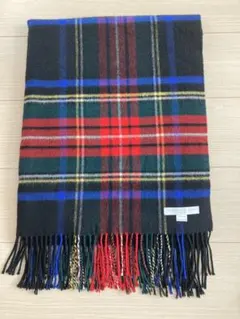 ジョンストンズ カシミヤ100％ 大判 ブラックスチュワート