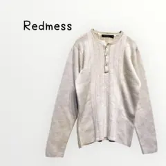 【Redmess 】ニットセーター トップス　ヘンリーネック　コットン　ウール