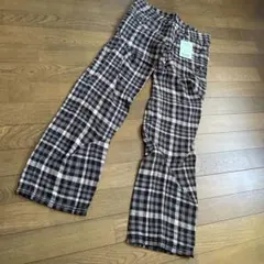 チェックワイドパンツ