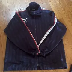 【廃盤】PUMAジャージ 上下セットL-O ホワイト×ネイビー