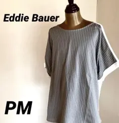 Eddie Bauer ストライプ　カットソー　PMサイズ(Ｌ)