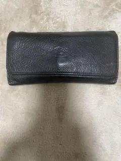 黒レザー長財布 カードポケット付き
