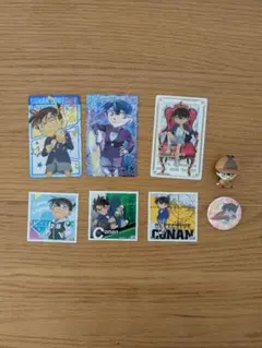 【名探偵コナン】江戸川コナン カード シール 缶バッジ セット