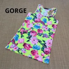 GORGE 花柄 タンクトップ ラインストーン付きのサムネイル