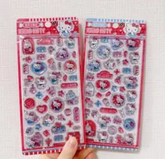 週末セール　キティ　サンリオ ドロップシール　2枚セット　ぷっくりシール　可愛い