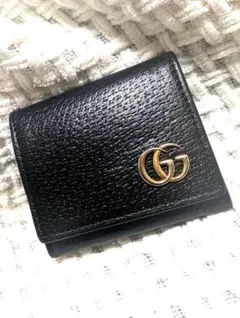 GUCCI 黒 レザー コインケース GGロゴ