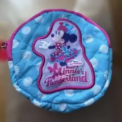 ディズニー　ミニーのファンダーランド カプセルトイ ポーチ　水色