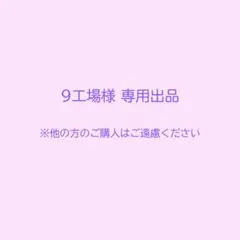 ９工場様 専用出品　※他の方のご購入はご遠慮ください