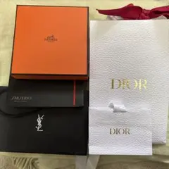 ギフトバッグとカードセット　DIOR、HERMES、YSL、資生堂