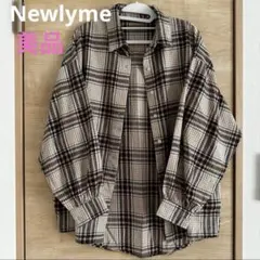 【美品】Newlyme ニューリーミー チェックシャツ